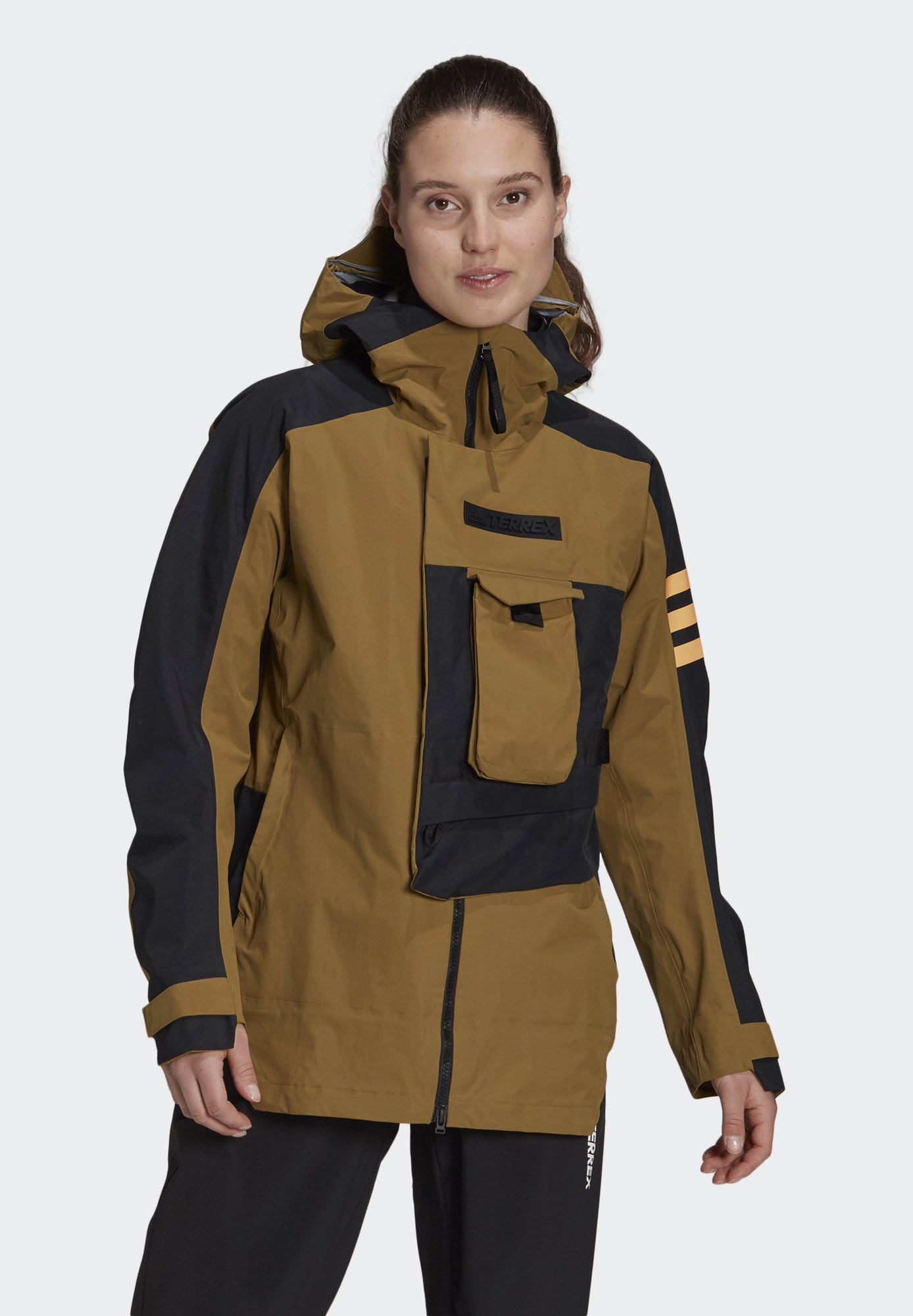 adidas Performance TERREX XPLORIC RAIN - Hardshelljacke - wilmos/black/grün  - Zalando.de