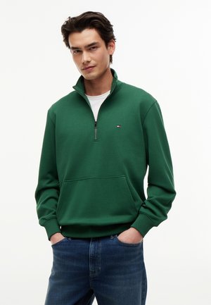 Tommy Hilfiger, ESSENTIAL ZIP CORE - Collegepaita - street green