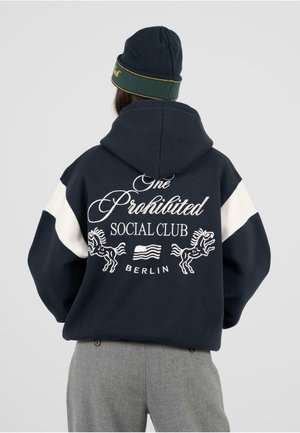 CLUB MEMBER CONTRAST ZIP - Sweatjacke - navy