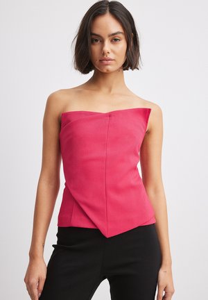 NA-KD ASYMMETRISCHES BANDEAU - Topp - magenta