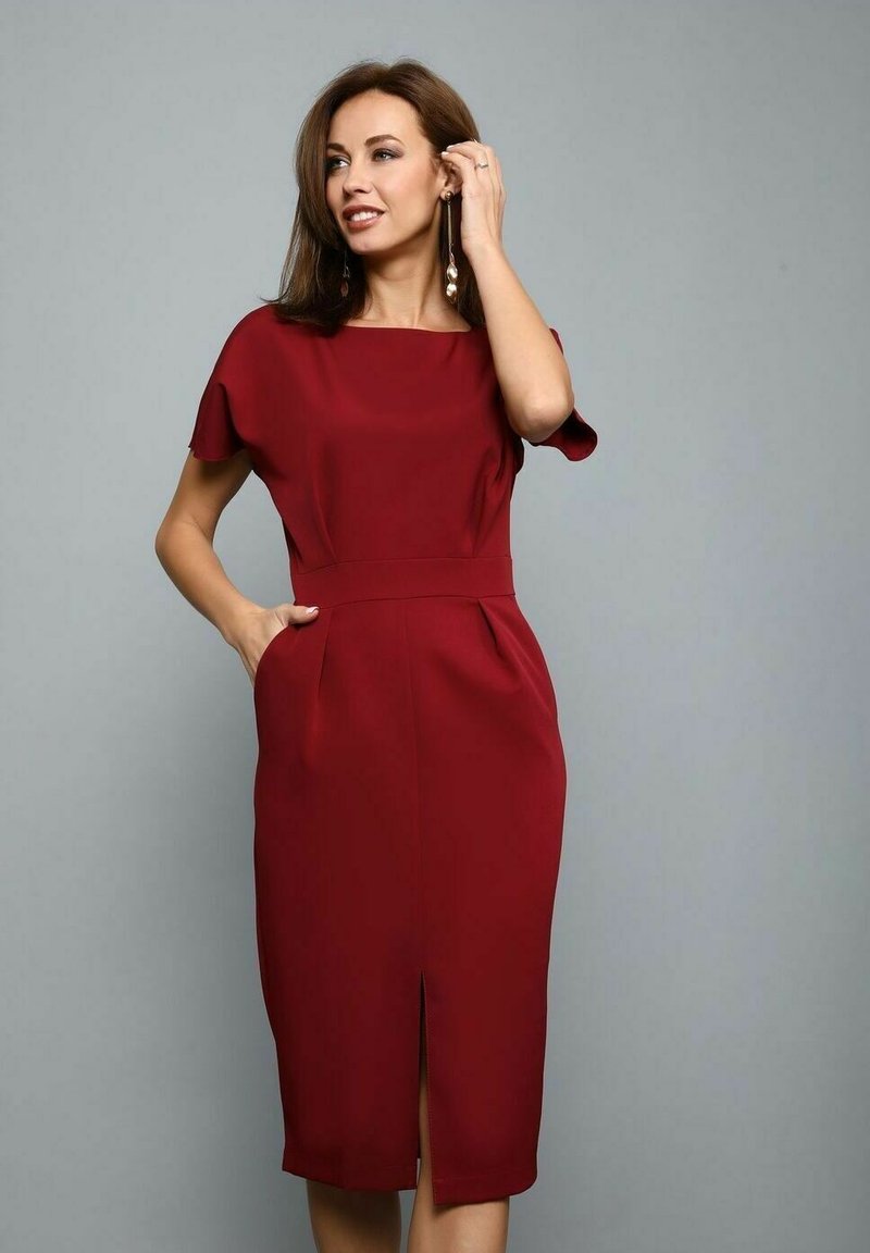 Awesome Apparel DRESS - Pouzdrové šaty - bordeaux - Zalando.cz