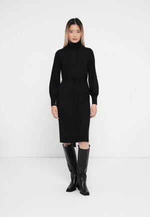 VIAMANDA TURTLE NECK DRESS - Gebreide jurk - black
