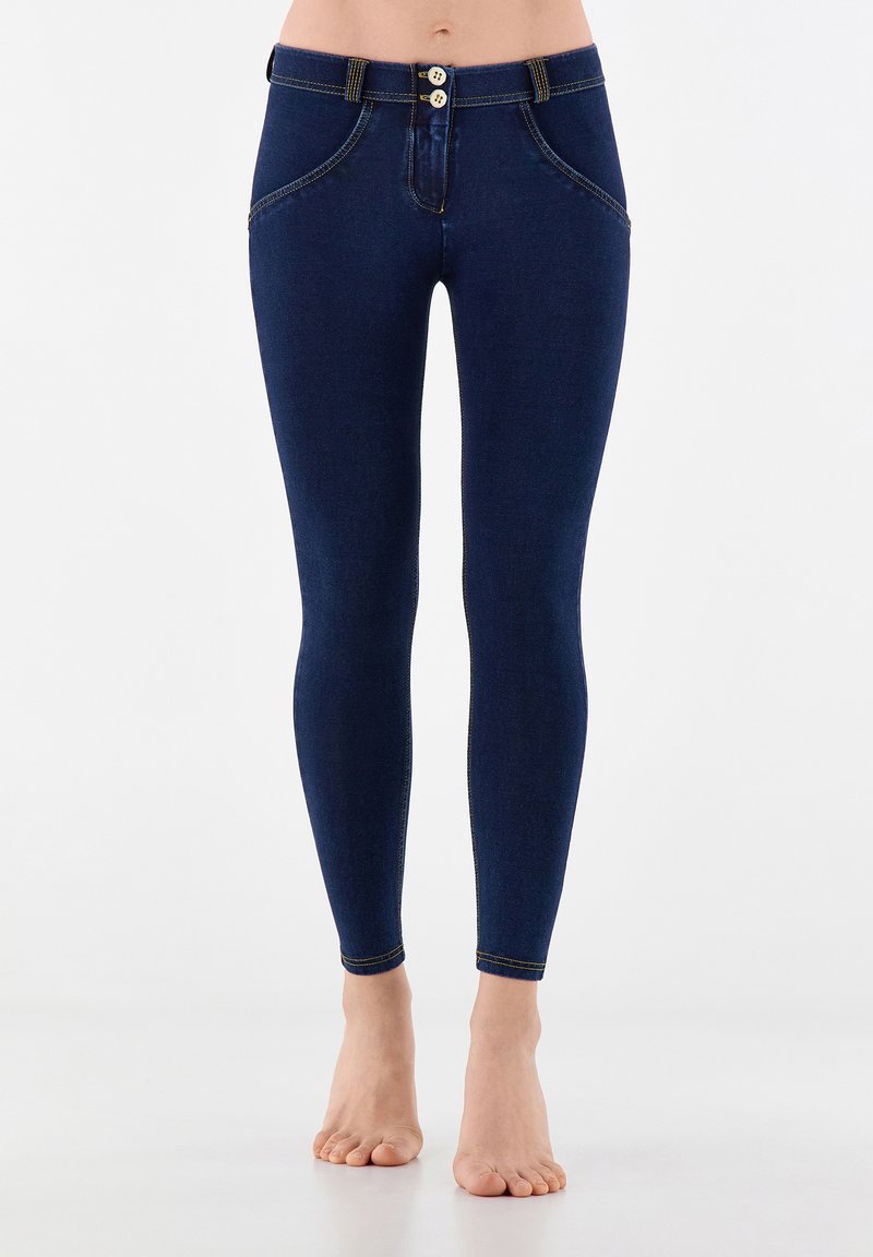 Freddy WR UP CLASSIC PUSH-UP - Vaqueros pitillo - dark jeans yellow seam