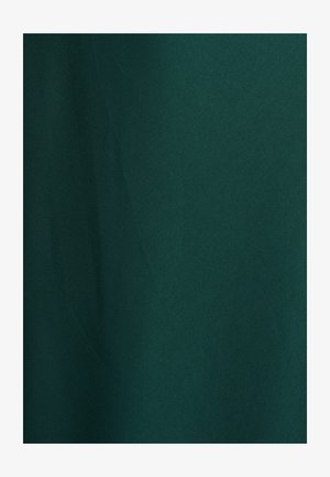 Dark green fabric with a smooth texture and slight sheen; no patterns or notable details visible. A solid and uniform appearance.