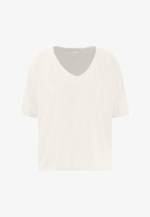 Fynch-Hatton, V-NECK SLUB STRUCTURE - Lihtne T-särk - milk