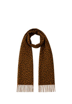 MIT LEOPARDENMUSTER FRANSEN WEICH UND ANGENEHM - Scarf - braun