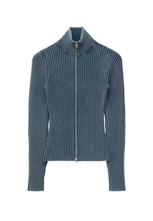 & OTHER STORIES, & OTHER STORIES ZIP-UP TURTLENECK CARDIGAN - Gilet - dark blue