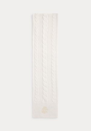 Lauren Ralph Lauren, EMBROIDERED-CREST CABLE-KNIT SCARF - Шал - cream