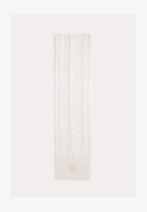 Lauren Ralph Lauren, EMBROIDERED-CREST CABLE-KNIT SCARF - Шал - cream
