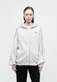 Puma OVERSIZED FULL ZIP HOODIE - Majica s kapuljačom i patentnim zatvaračem - flat light gray heather