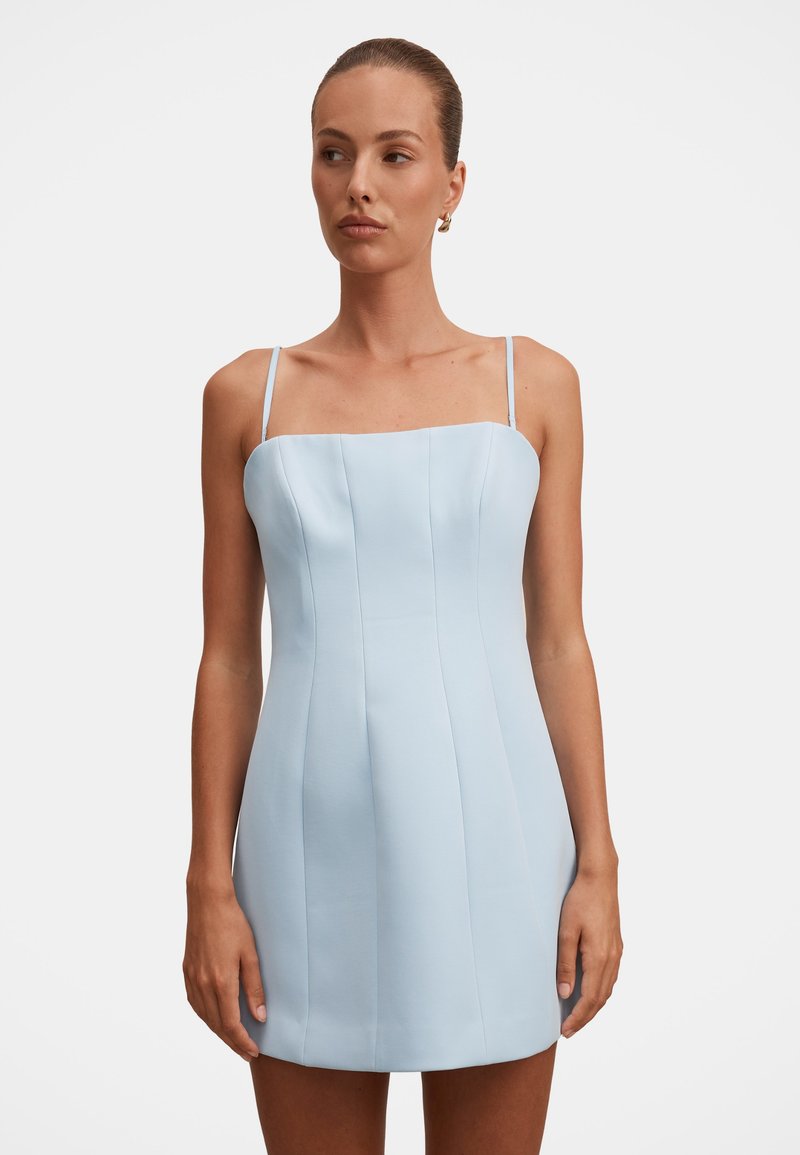 forever new light blue dress Forever New Petite halter neck drape waist maxi dress in light blue