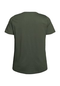 Zizzi KURZÄRMELIGES MIT V-AUSSCHNITT - Camiseta básica - thyme