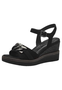 Tamaris Sandali con plateau - black