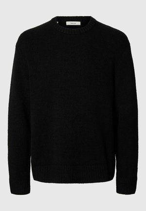 Selected, Knitted Relaxed Fit - Πουλόβερ - black