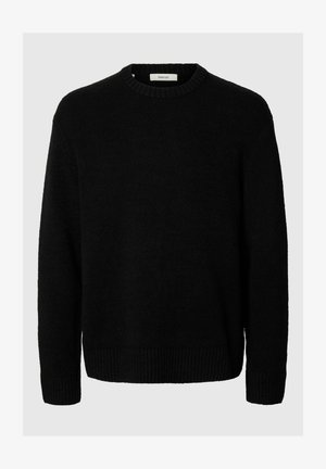 Selected, Knitted Relaxed Fit - Πουλόβερ - black