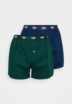 2 PACK  - Široké boxerky - dark green/dark blue