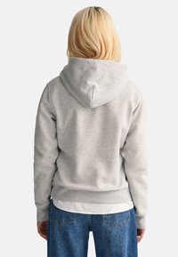 GANT TONAL SHIELD - Hoodie - light grey melange