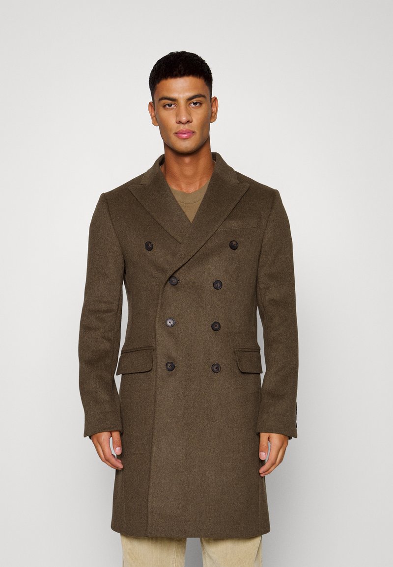 Isaac Dewhirst LONG PEA COAT - Casaco clássico - new taupe