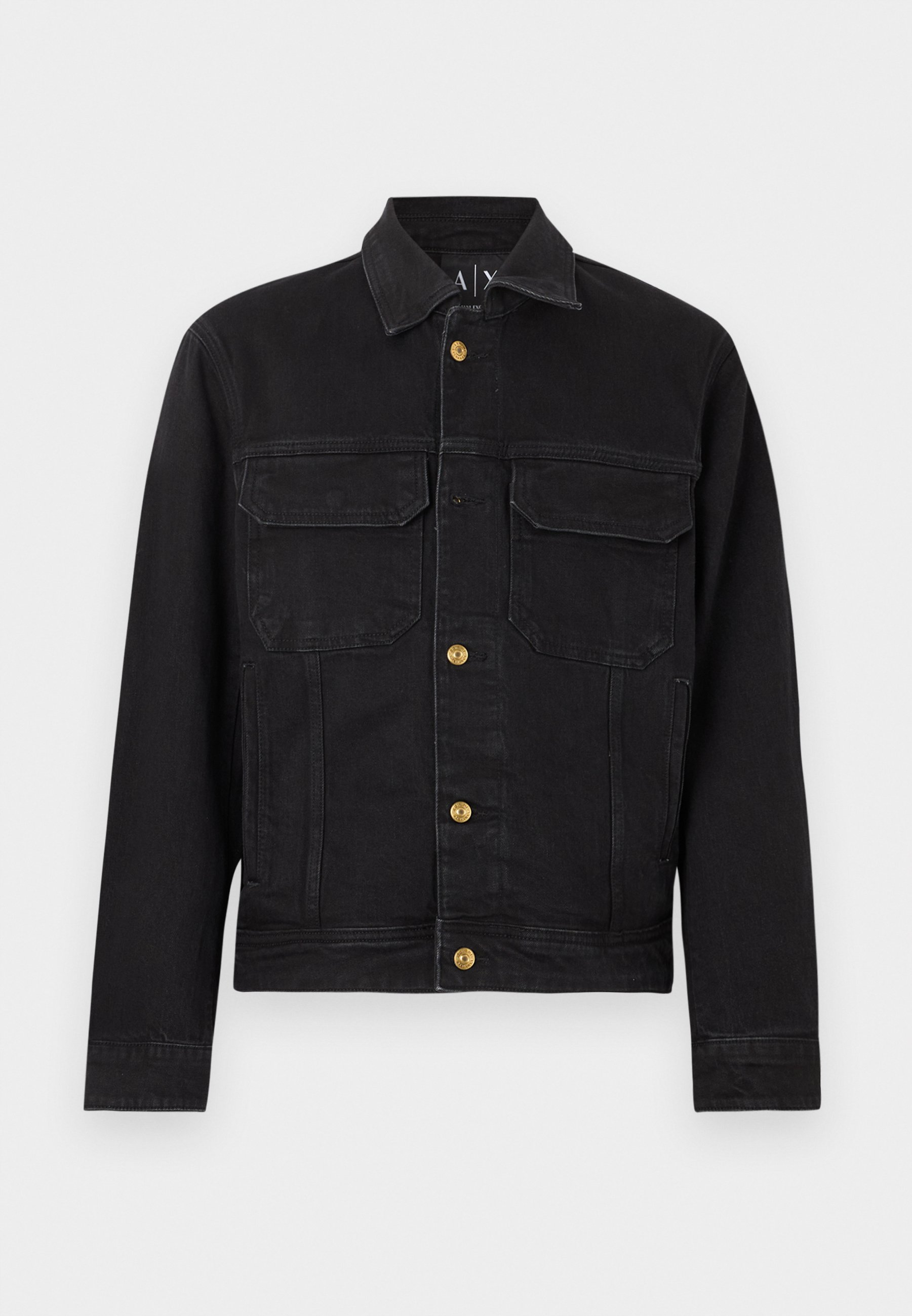 Armani Exchange DENIM JACKET - Casaco de ganga - black denim/ganga