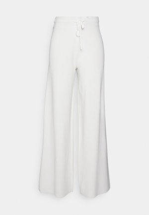FLETCHER WIDE LONG TROUSER - Pantalon classique - white