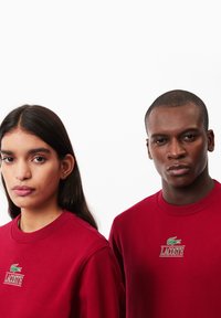 Lacoste SIGNATURE PRINT - Collegepaita - bordeaux ixx