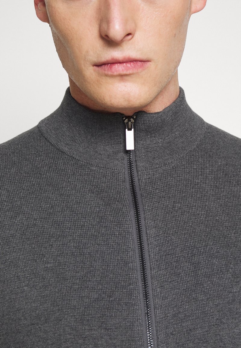 Springfield CARDIGAN PUNTO MILANO - Chaqueta de punto - grey/gris oscuro jaspeado - Zalando.es