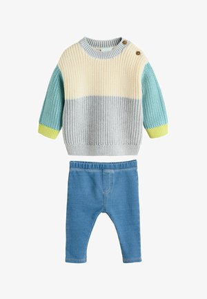 Next, REGULAR FIT SET - Svetr - blue colourblock