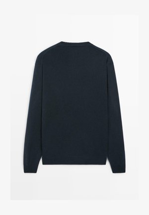 Massimo Dutti, 100% WOOL KNIT SWEATER - Pullover - dark blue