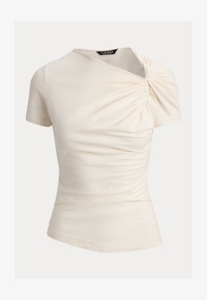 Lauren Ralph Lauren, TWIST NECK JERSEY TEE - Top - mascarpone cream