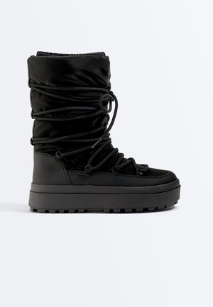 OYSHO, LACED APRÈS-SKI BOOTS - Stivali da neve  - black