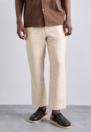 LINEN TROUSERS WITH DRAWSTRING - Bukse - sand