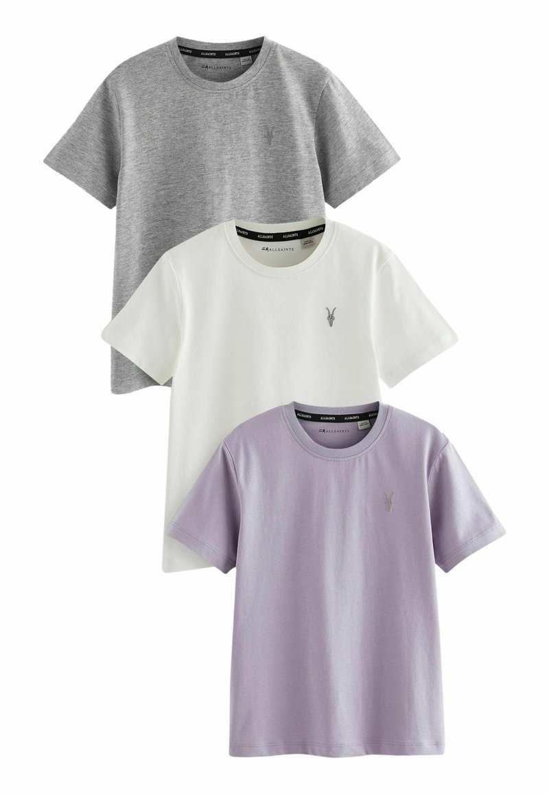 smALLSAINTS REGULAR FIT BRACE CREW 3 PACK - Pamata T-krekls - lilac purple