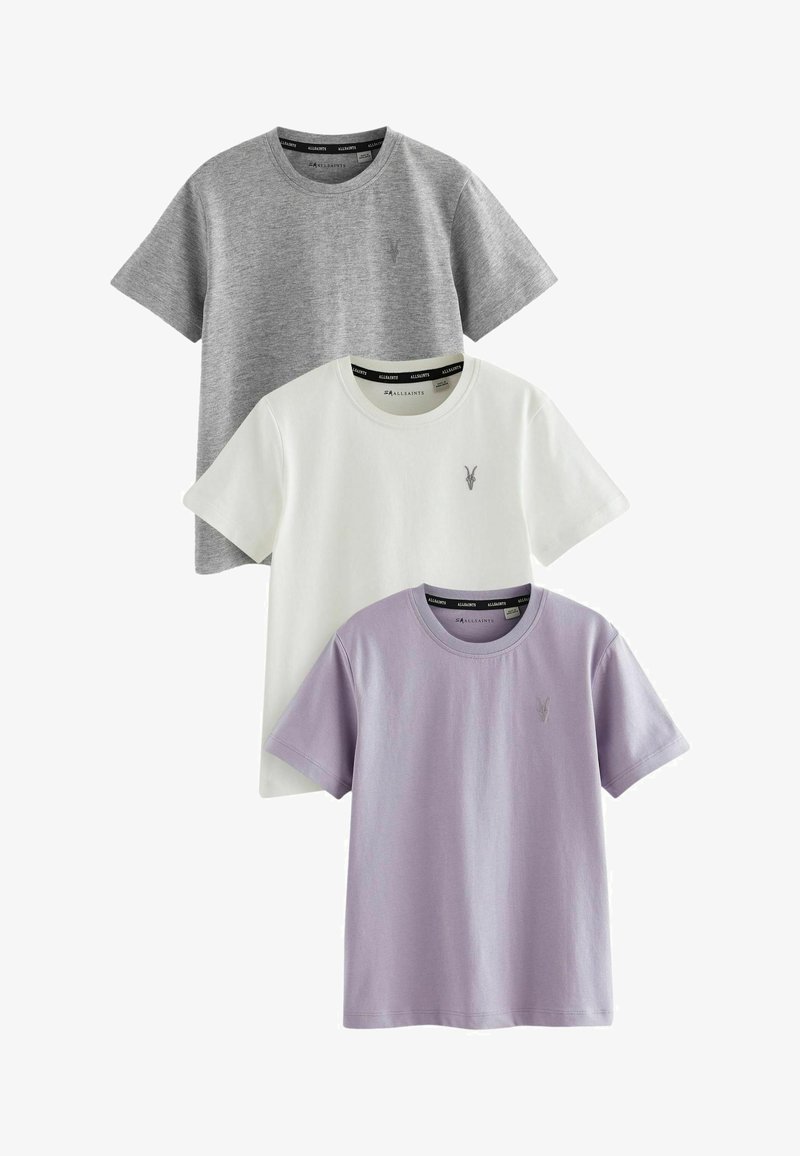 smALLSAINTS REGULAR FIT BRACE CREW 3 PACK - Pamata T-krekls - lilac purple