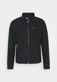 JJEROCKY JACKET - Chaqueta de cuero sintético - jet black