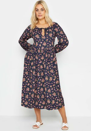 FLORAL PRINT MIDAXI - Vestido informal - navy