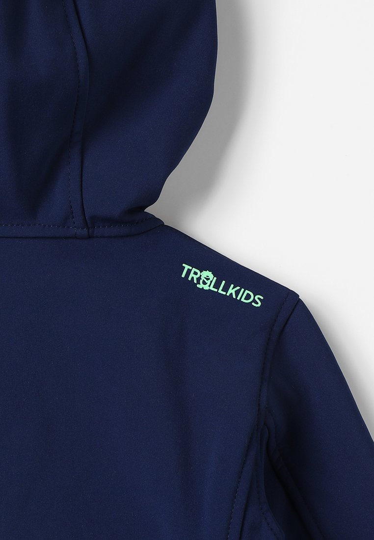TrollKids KIDS TROLLFJORD UNISEX - Chaqueta softshell - navy/light  green/azul marino - Zalando.es