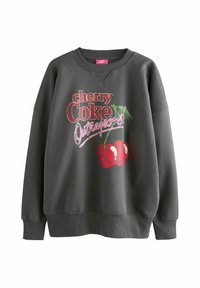 Next LICENSE CHERRY COKE WASHED CREWNECK - Ikdienas džemperis - charcoal grey