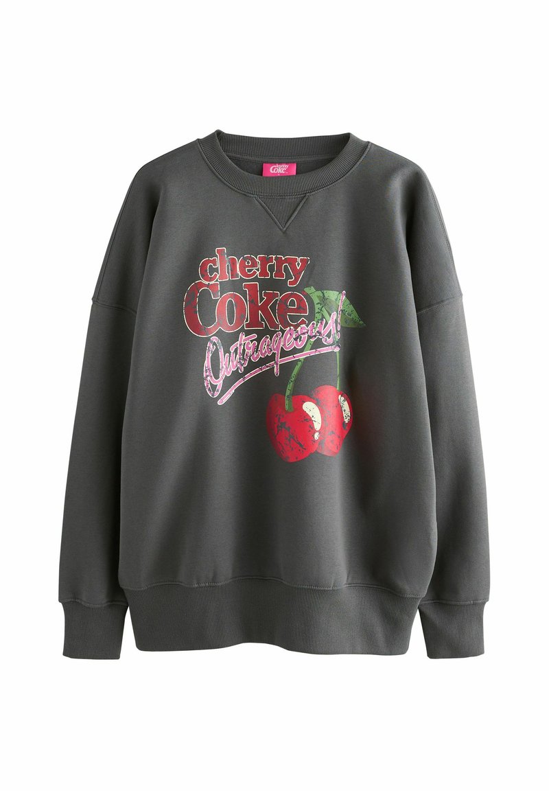 Next LICENSE CHERRY COKE WASHED CREWNECK - Ikdienas džemperis - charcoal grey