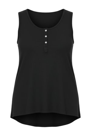 Angel of Style, -, A-LINIE, KNOPFLEISTE - Top - black