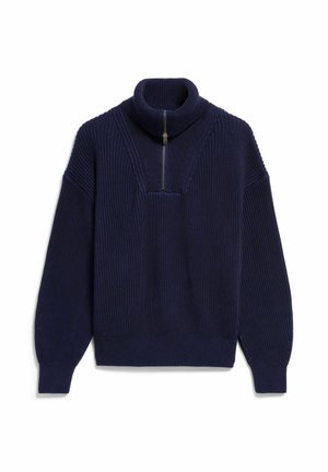 ARMEDANGELS, VANISÉ RIB - Strickpullover - tinted navy-light tinted navy