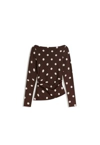 LONG SLEEVE - ASYMMETRIC - Pitkähihainen paita - dark brown