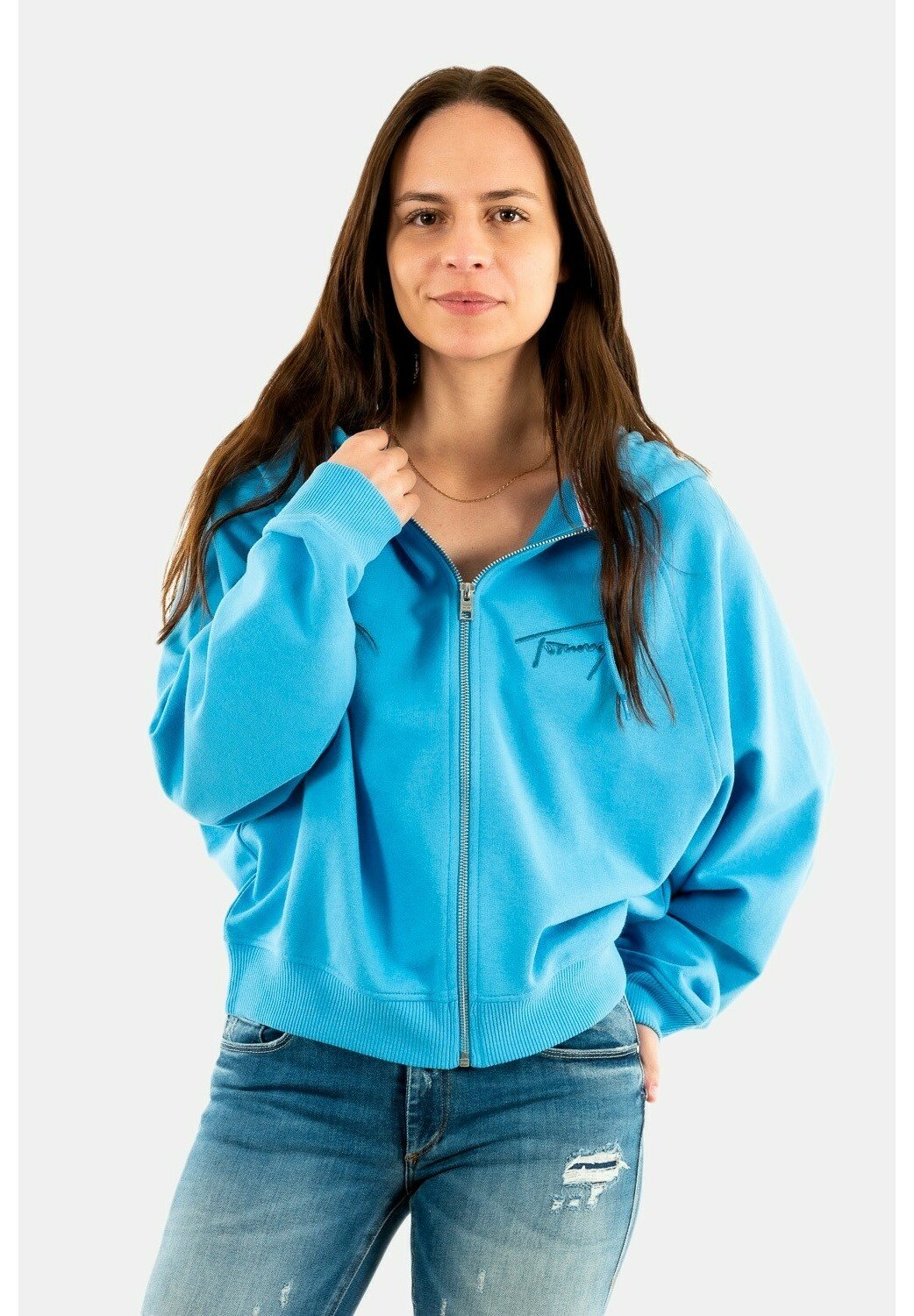Tommy Hilfiger Felpa con zip - bleu/blu - Zalando.it