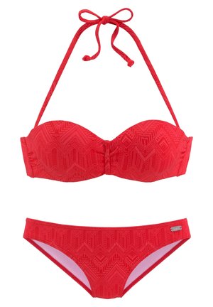 Buffalo, WIRE BANDEAU SET - Bikini - rot