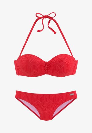 Buffalo, WIRE BANDEAU SET - Bikini - rot