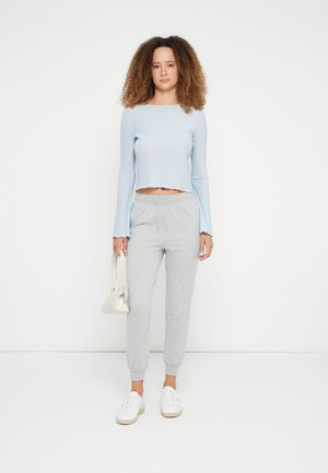 Even&Odd 2 PACK - Jogginghose - mottled light grey/black