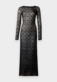 MOONOGRAM LONG CREW NECK DRESS - Päevakleit - black