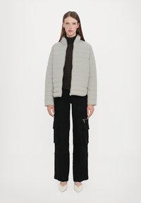 CLOSED QUILTED ZIP JACKET - Žieminė striukė - mud grey