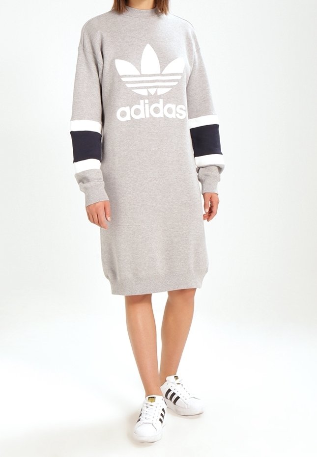 adidas Originals Day dress - mottled grey - (Pre-owned) - Zalando.ie