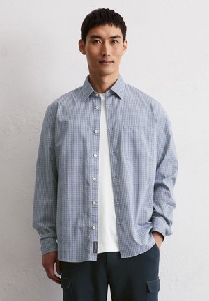 KENT COLLAR, LONG SLEEVES, ONE RECTANGULAR CHEST POCKET, ROUND HEM - Shirt - multi   dark navy