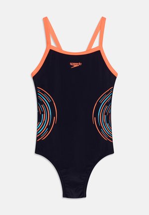 GIRLS PLASTISOL PLACEMENT THINSTRAP MUSCLEBACK - Badpak - true navy/siren red/picton